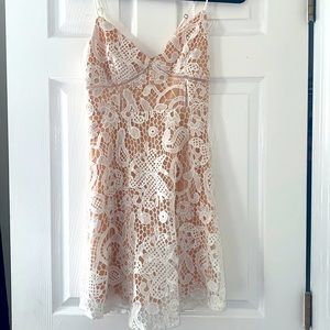 White Lace Mini Dress